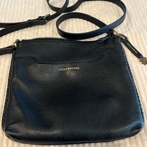 Lucky brand black leather crossbody